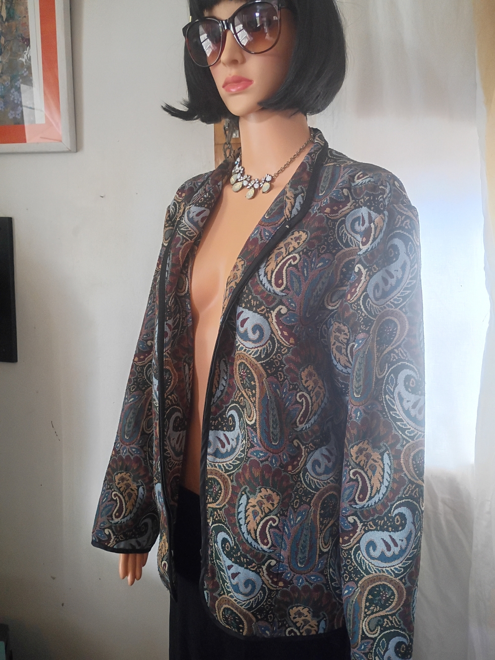 BonWorth Paisley Jacket in Brown and Blue Tones